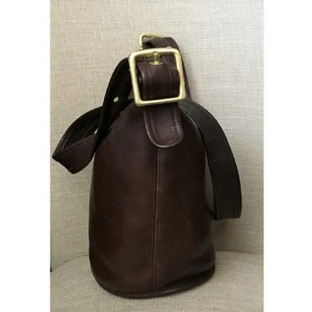 COACH Vintage Helen's Legacy Brown Leather Bucket Bag Purse 9953